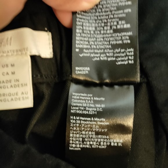 H&M Black Straight Leg Pants maternity - Picture 11 of 12